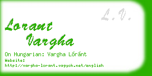lorant vargha business card